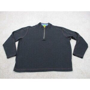 Robert Graham Sweater Adult Extra Small XS Gray Zip Pullover Preppy Casual Men *